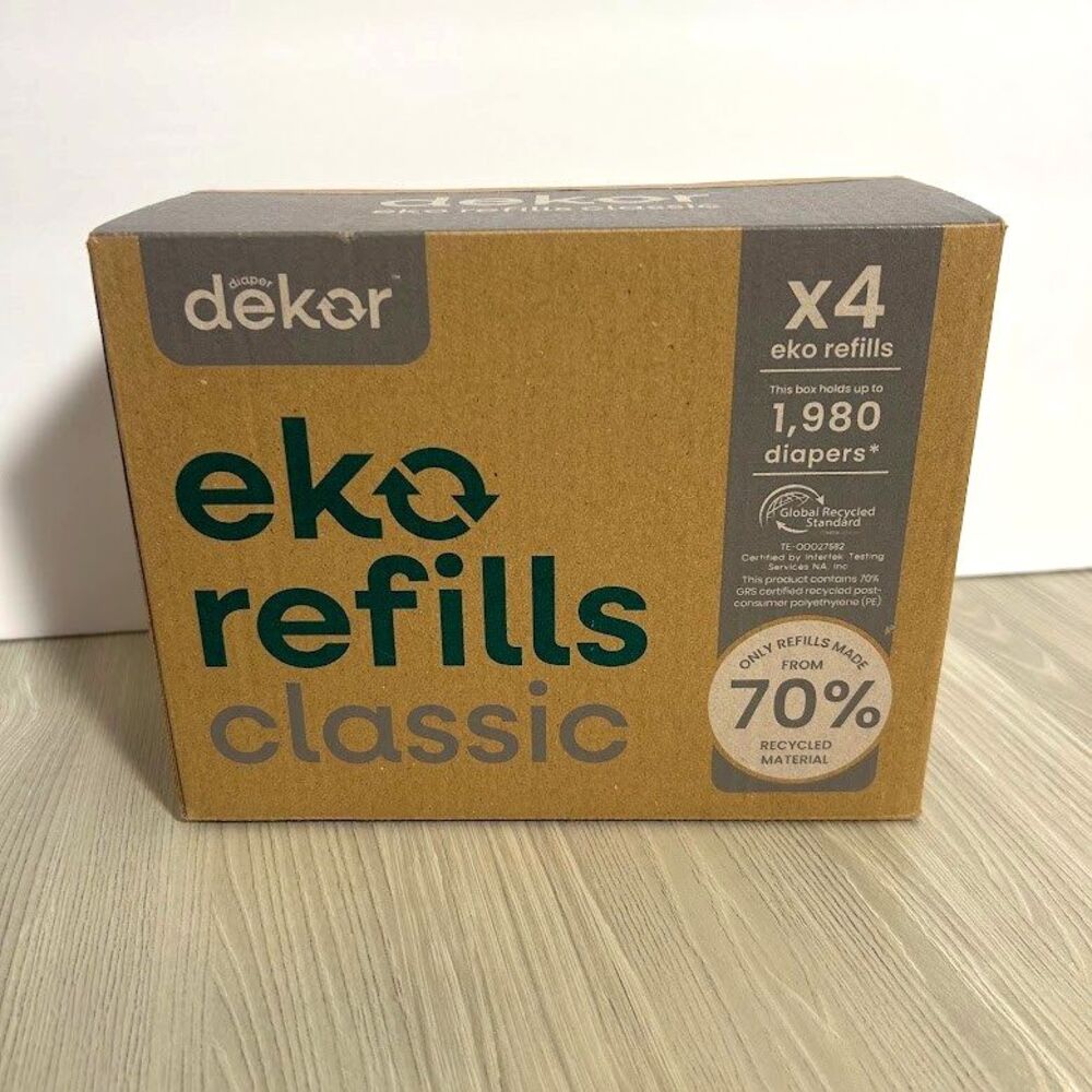 NEW Dekor Eko Classic Refills 4 Count Eco-Friendly Diaper Pail Refills